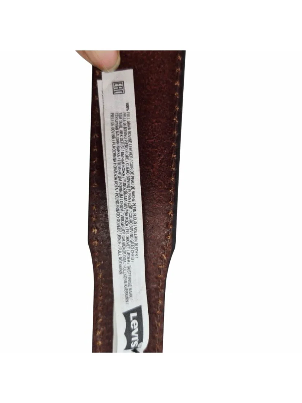 Levis Brown Western Embossed Leather Rodeo Belt Floral Engraved Buckle Sz S 36in